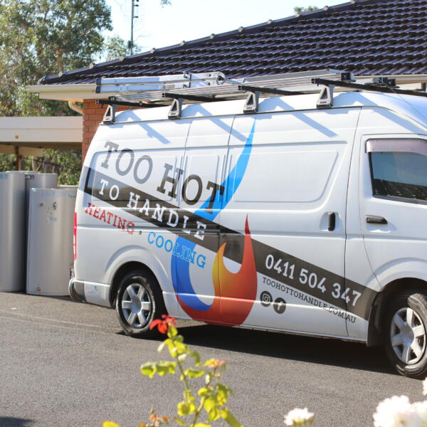 White Van Too Hot to Handle Heating and cooling installing hotwater systems in Sirovilla Anglesea Retirement Village
